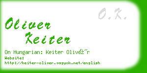 oliver keiter business card